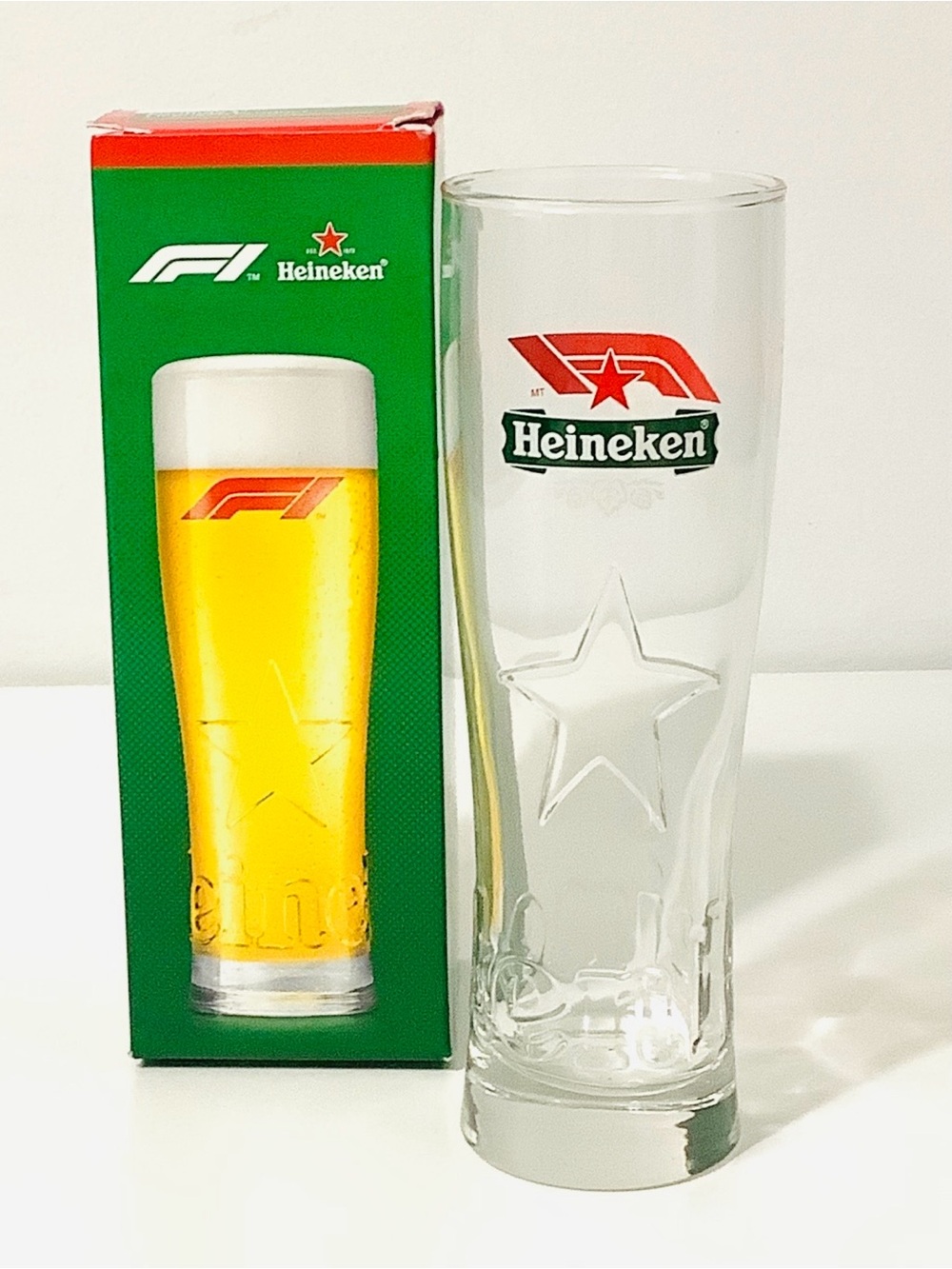 Collectible Heineken x Formula 1 Collaboration Pilsner Style Beer Glass Rare New